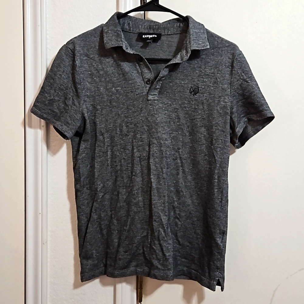 Men's Gray Express Polo Shirt